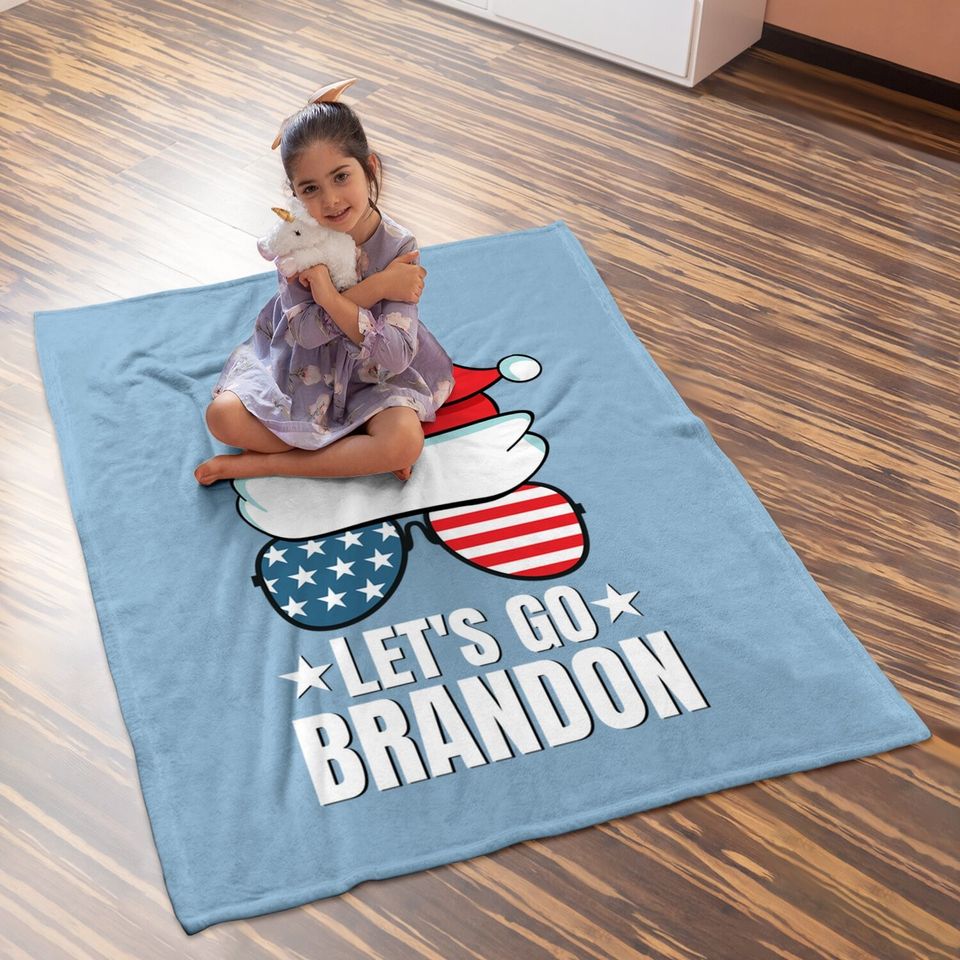 Let's Go Brandon Christmas Baby Blanket
