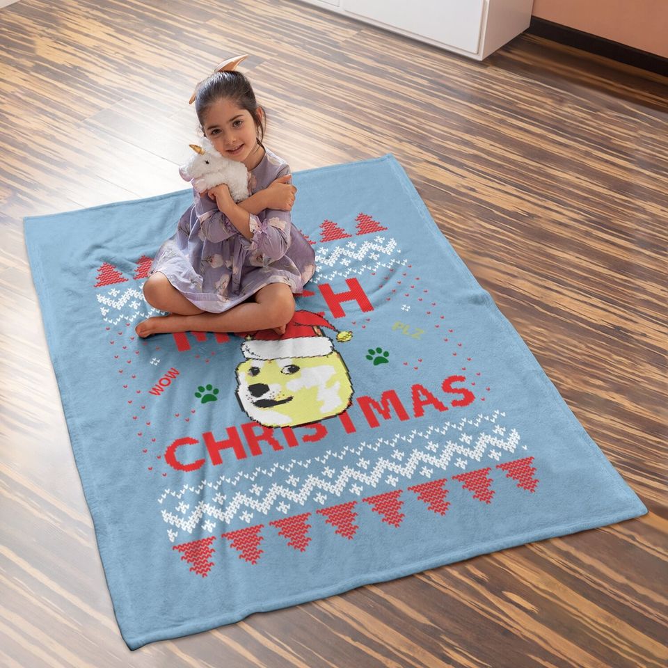 Christmas Doge Baby Blanket