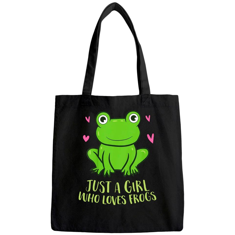 Just A Girl Who Loves Frogs Frog Girl Tote Bag