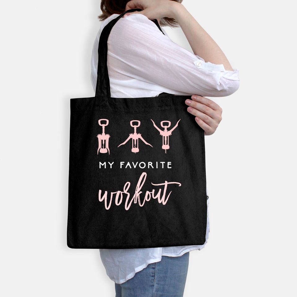 My Favorite Workout Wine Tote Bag