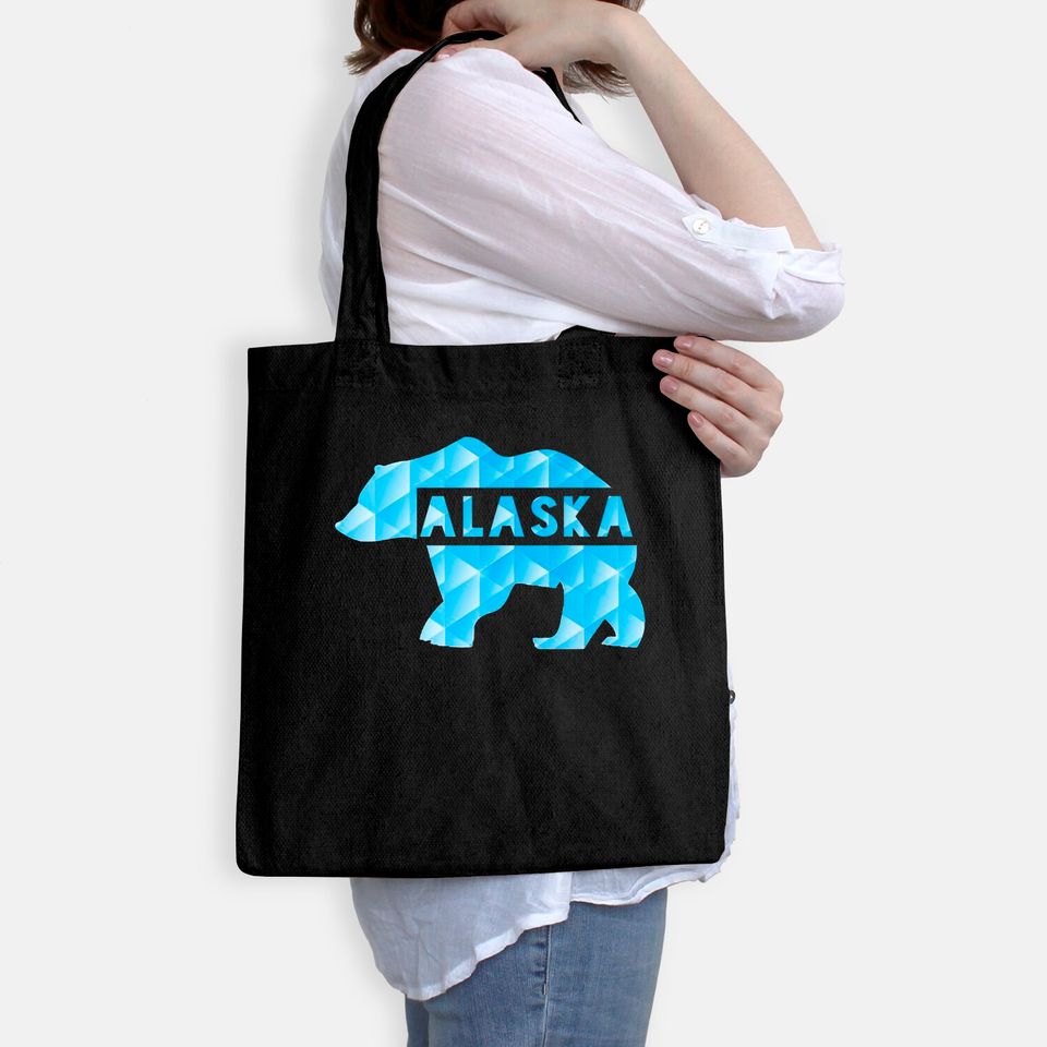 Alaska State Pride Proud Alaskan Blue Grizzly Tote Bag