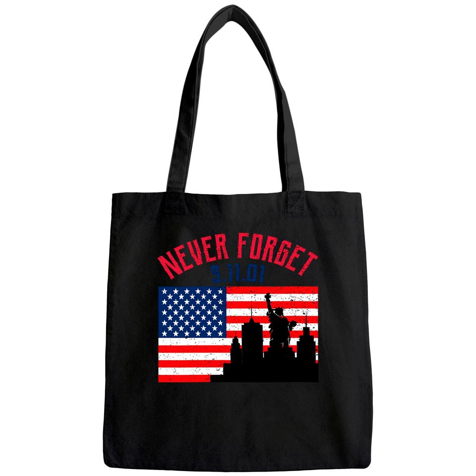 Never forget Patriotic 911 American Flag Vintage Tote Bag
