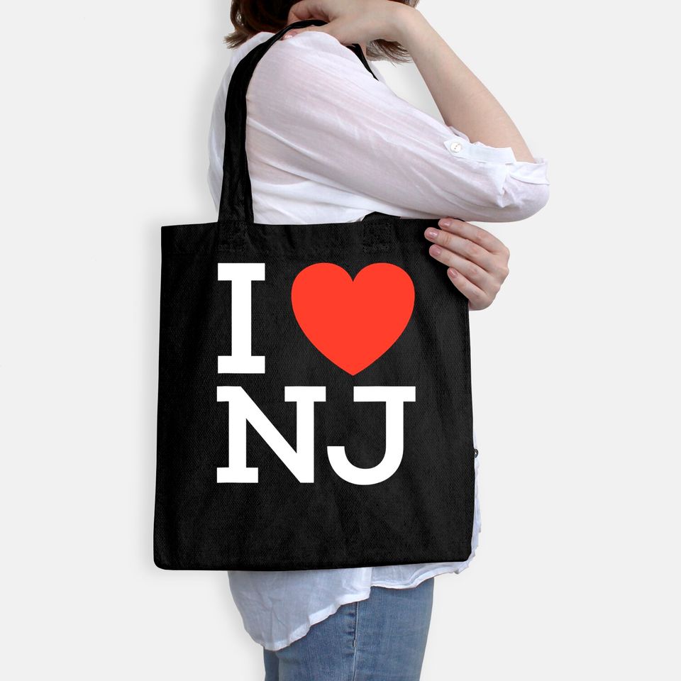 I Love NJ Heart Tote Bag