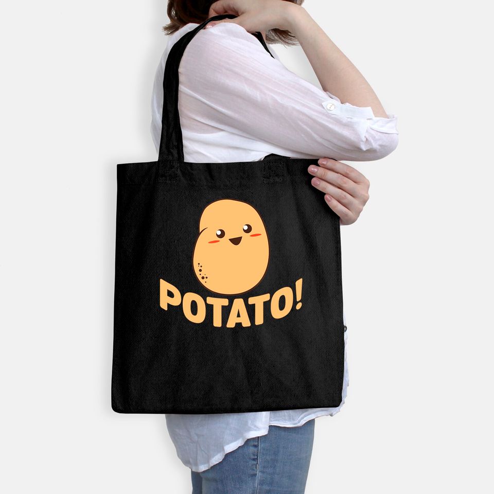 Cute Potato Smiling Tee Tote Bag