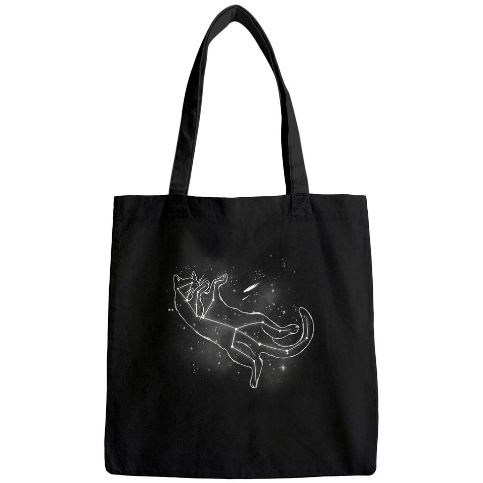 Funny Cat Cats Playing Moon Space Shooting Star Tote Bag