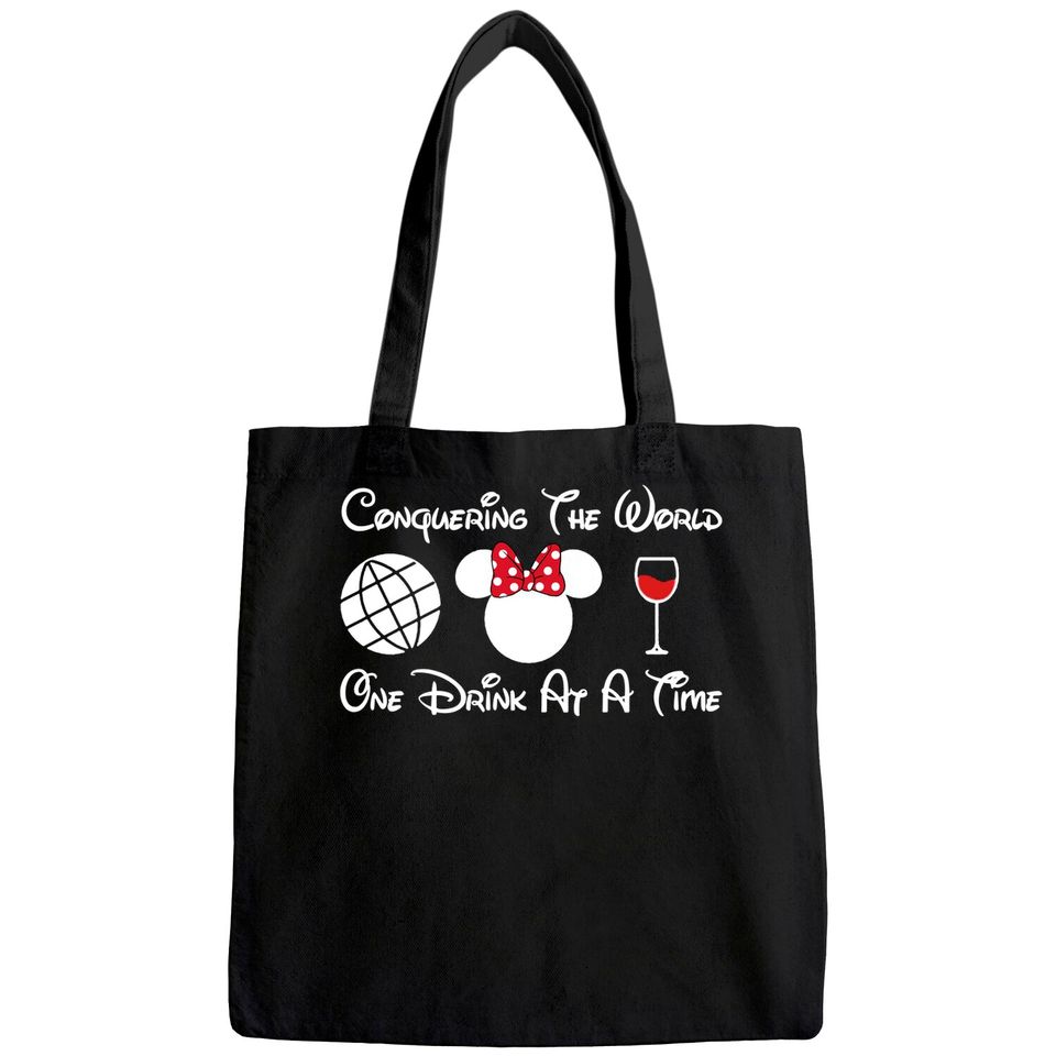 Disney Drinking, Conquering The World One Drink At A Time Tote Bag