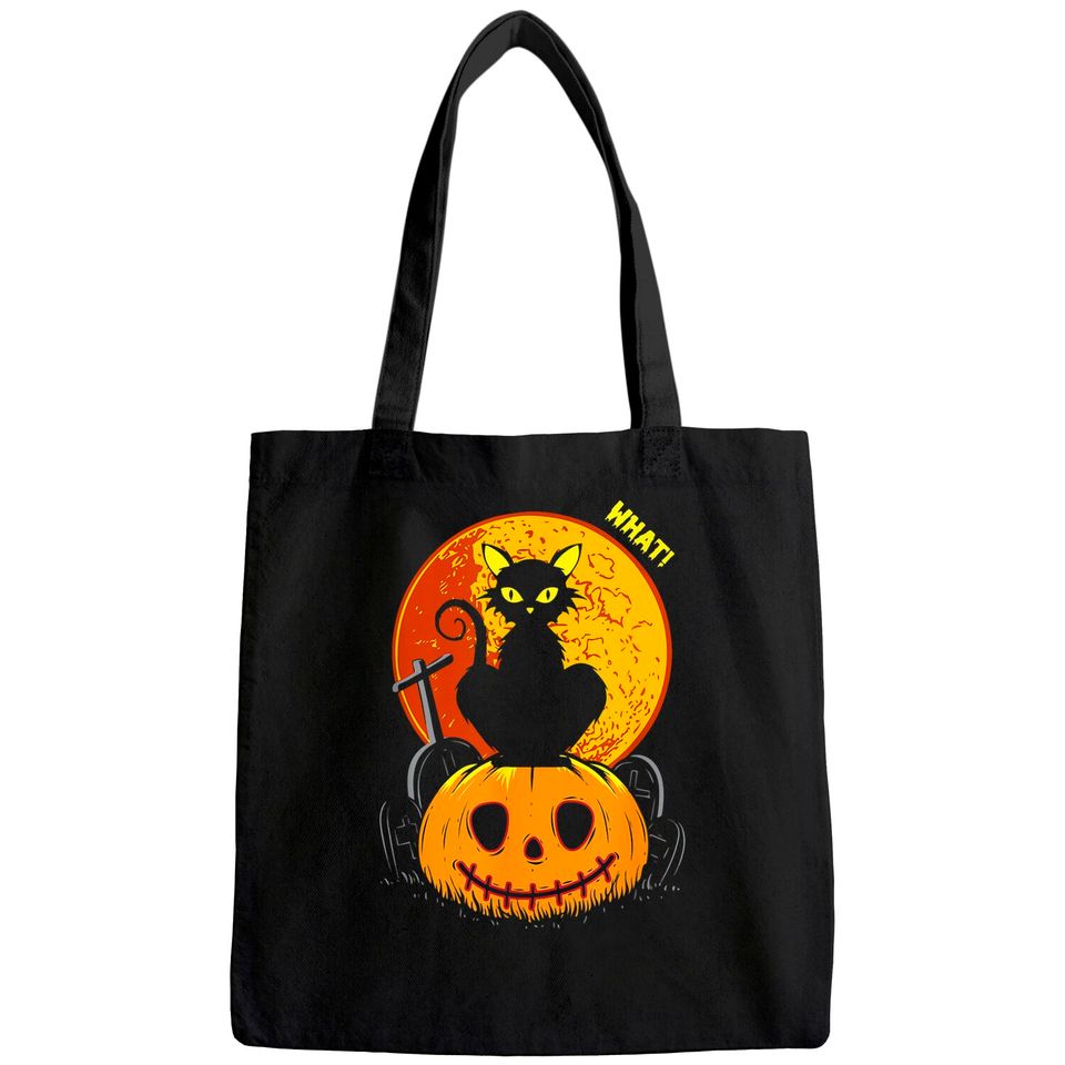 Halloween Funny and Scary Cat Tote Bag