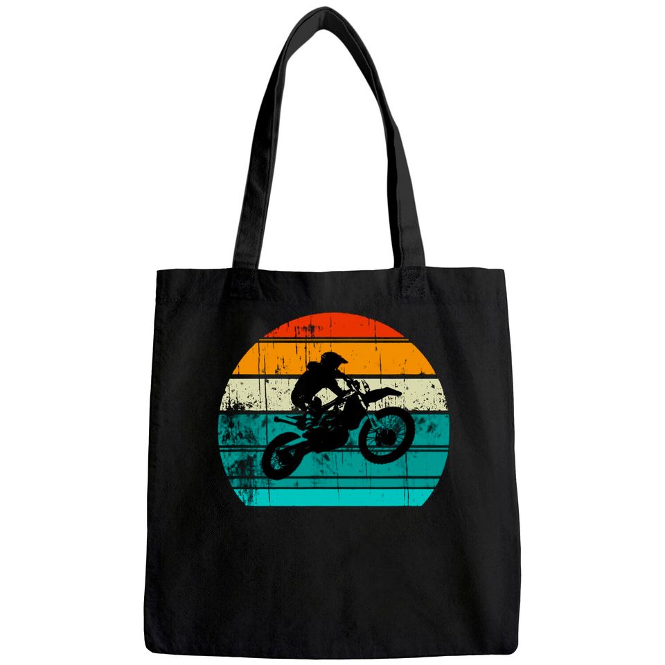 Dirt Bike Motocross Motorcycle Vintage Retro Tote Bag