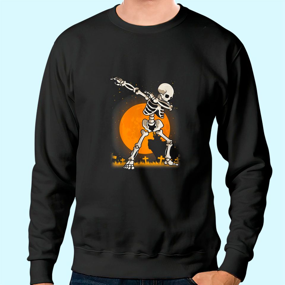 Halloween Dabbing Skeleton Sweatshirt