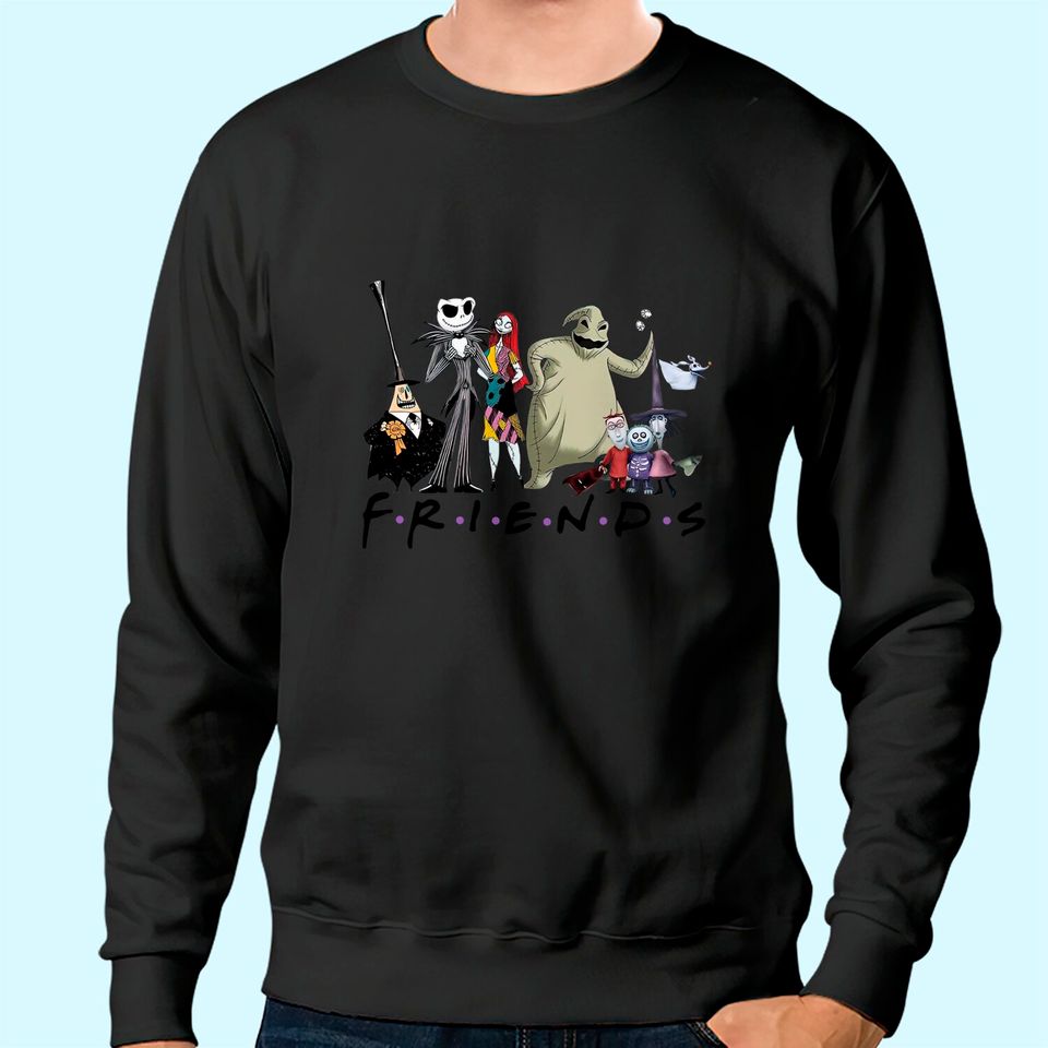 Nightmare Before Christmas Characters Friends Halloween Sweatshirt