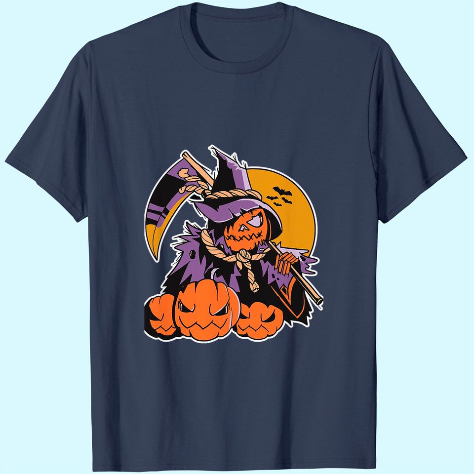 Spooky Pumpkin Head Scarecrow Classic T-Shirt