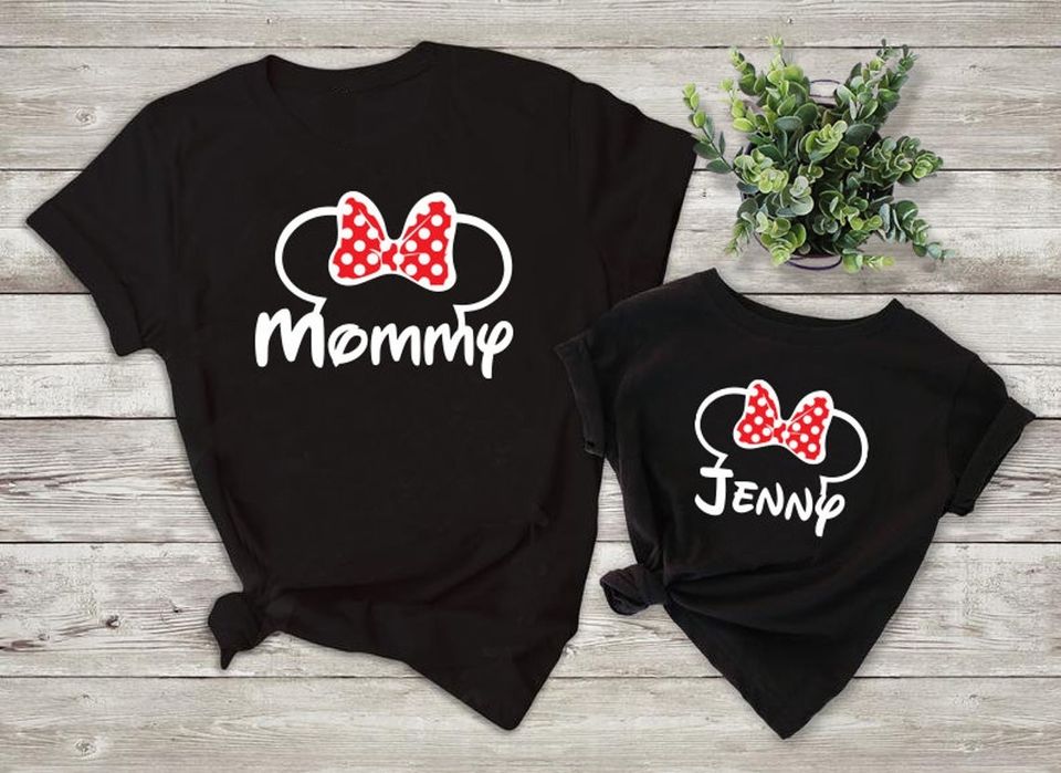 Disney Custom Name Minnie Or Mickey Family Vacation Matching T-Shirt
