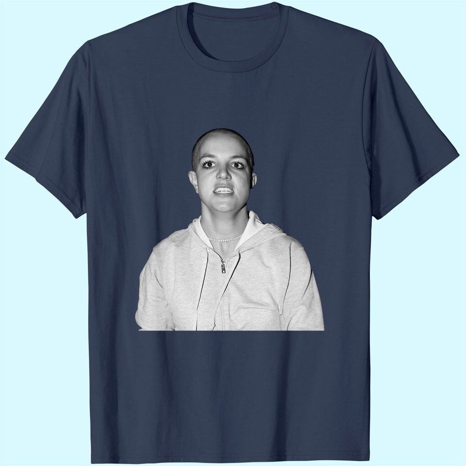 Bald Britney Spears Shaved Head T Shirt