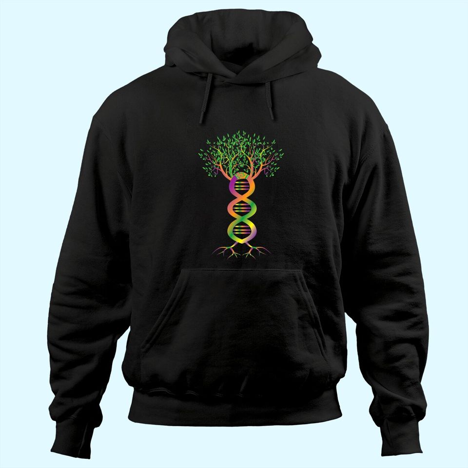 Genetics Tree Of Life Hoodie Science DNA Biology Colors Hoodie