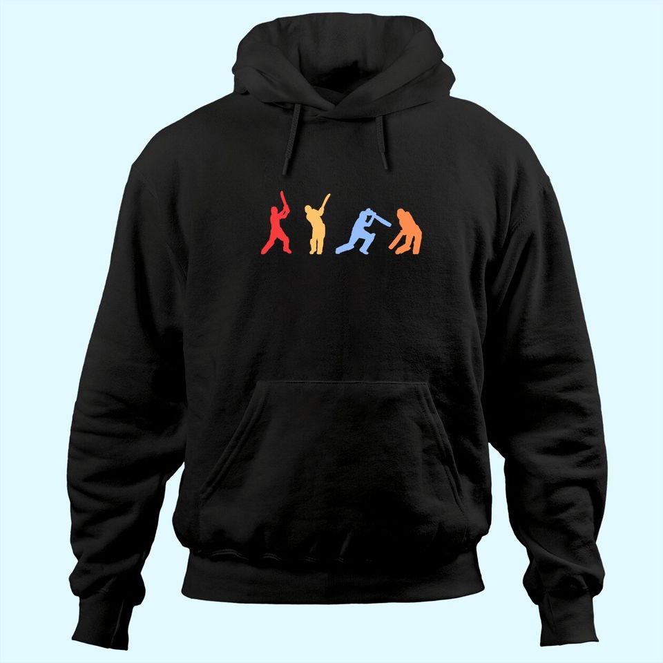 Cricket Gifts - Retro Vintage Colors Cricket Players Hoodie