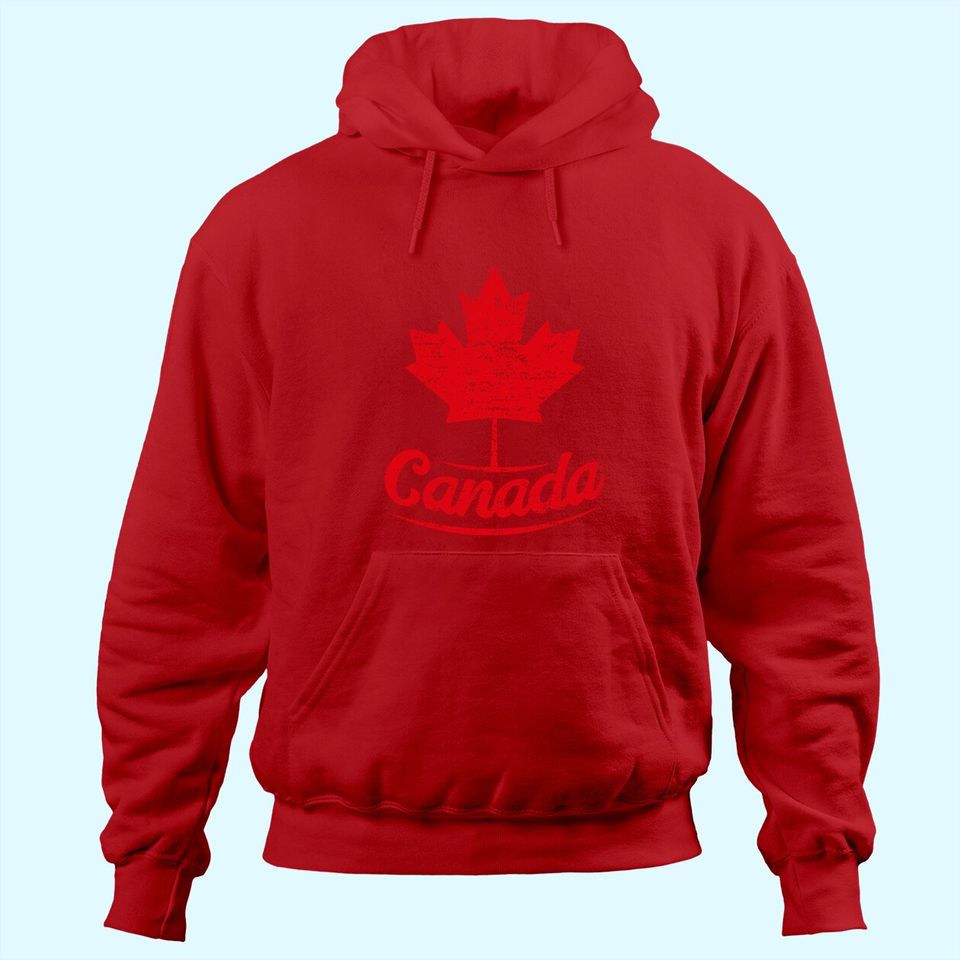 Vintage Canada Flag Canadian Flag Maple Leaf Hoodie