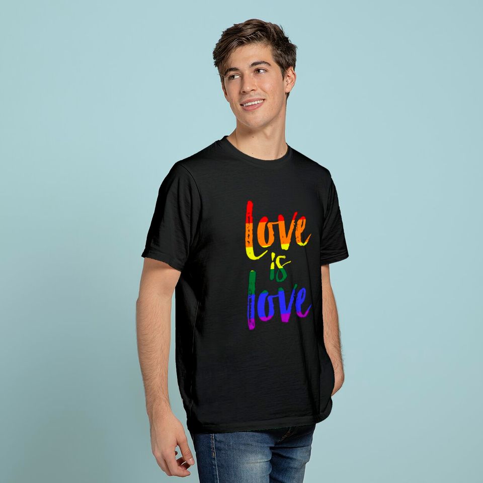 Love Is Love Women's T-shirt Gay Pride Shirts Slim Fit