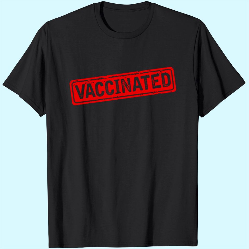 Certified Vaccinated Red Stamp Humor Men's Graphic T-Shirt