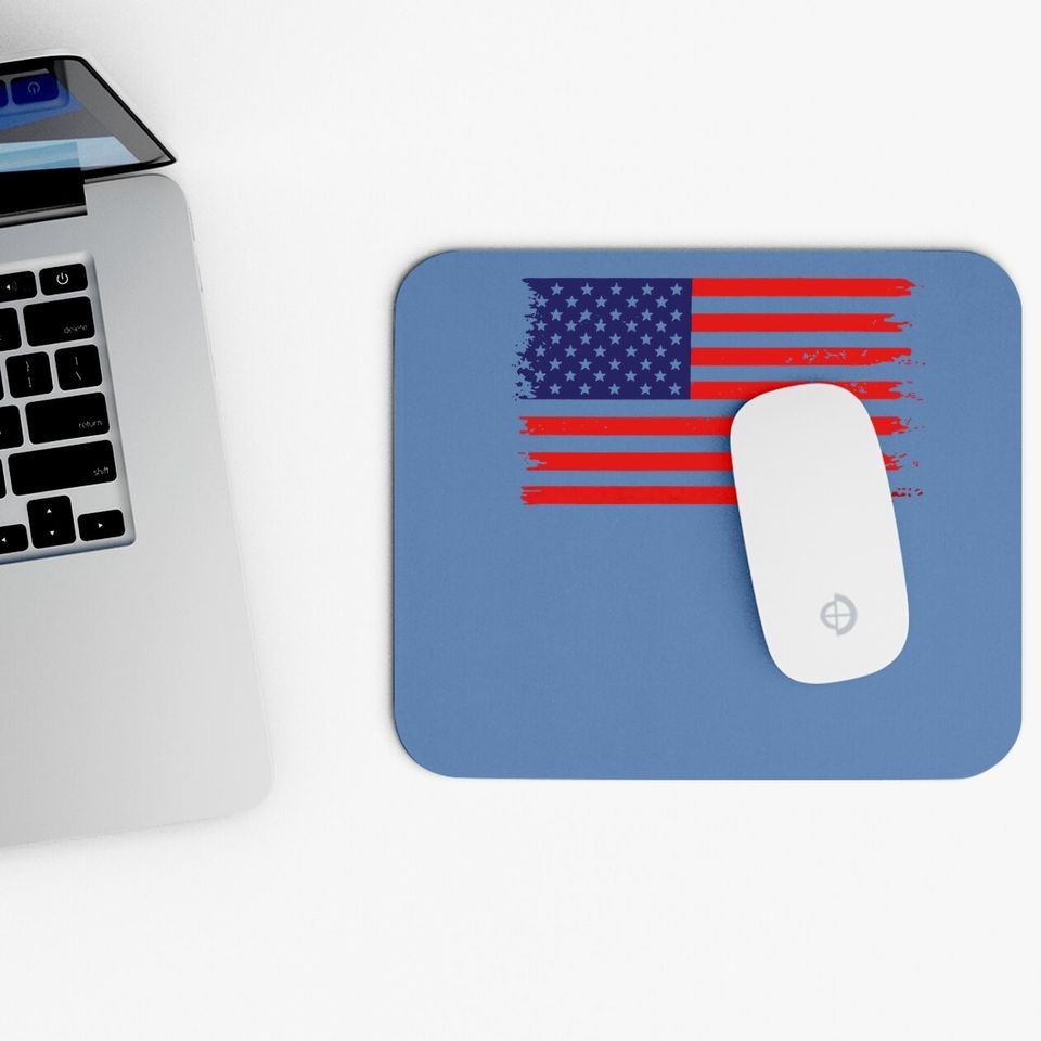 American Flag Mouse Pad Patriotic Mouse Pad Usa Flag Stars Stripes Print Short Sleeve Mouse Pad 4th Of July Mouse Pad Tops