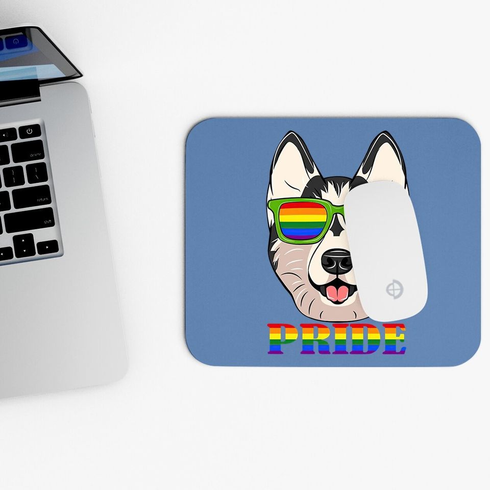 Husky Lgbt Flag Glass Mouse Pad Flag Lgbt Rights Gay Pride Month Transgender Pullover (mouse Pad; Black)
