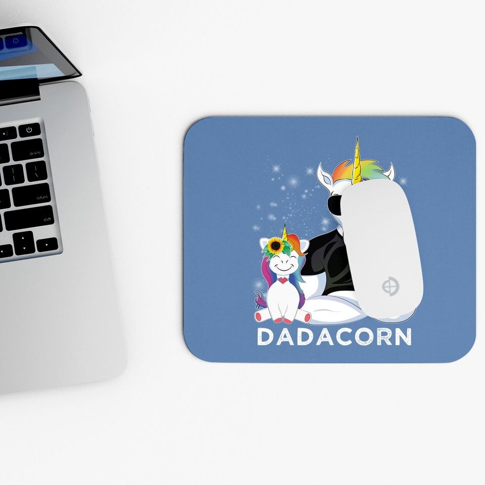 Dadacorn Muscle Unicorn Dad Baby, Daughter, Fathers Day Gift Mouse Pad