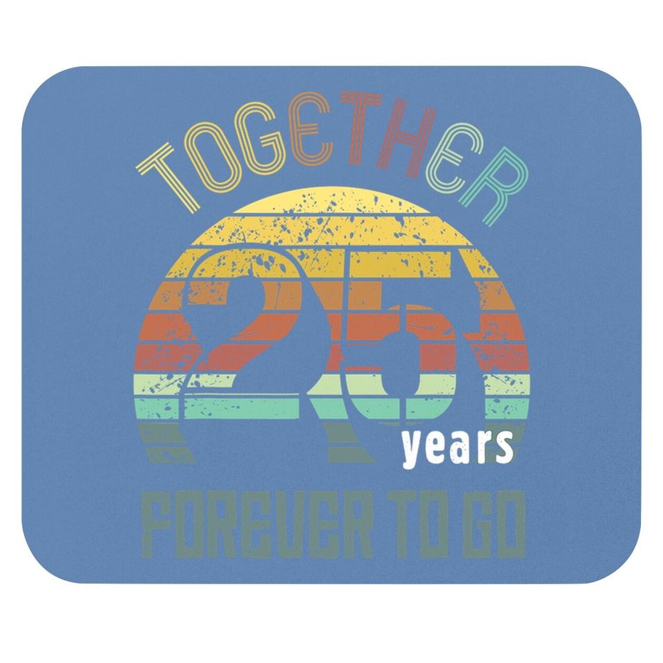 25th Years Wedding Anniversary Gifts For Couples Matching Mouse Pad