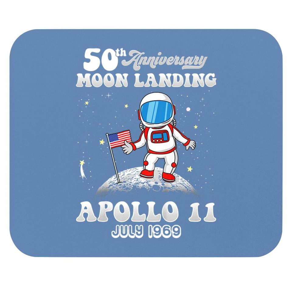 50th Anniversary Moon Landing Apollo 11 Astronaut Walk Mouse Pad