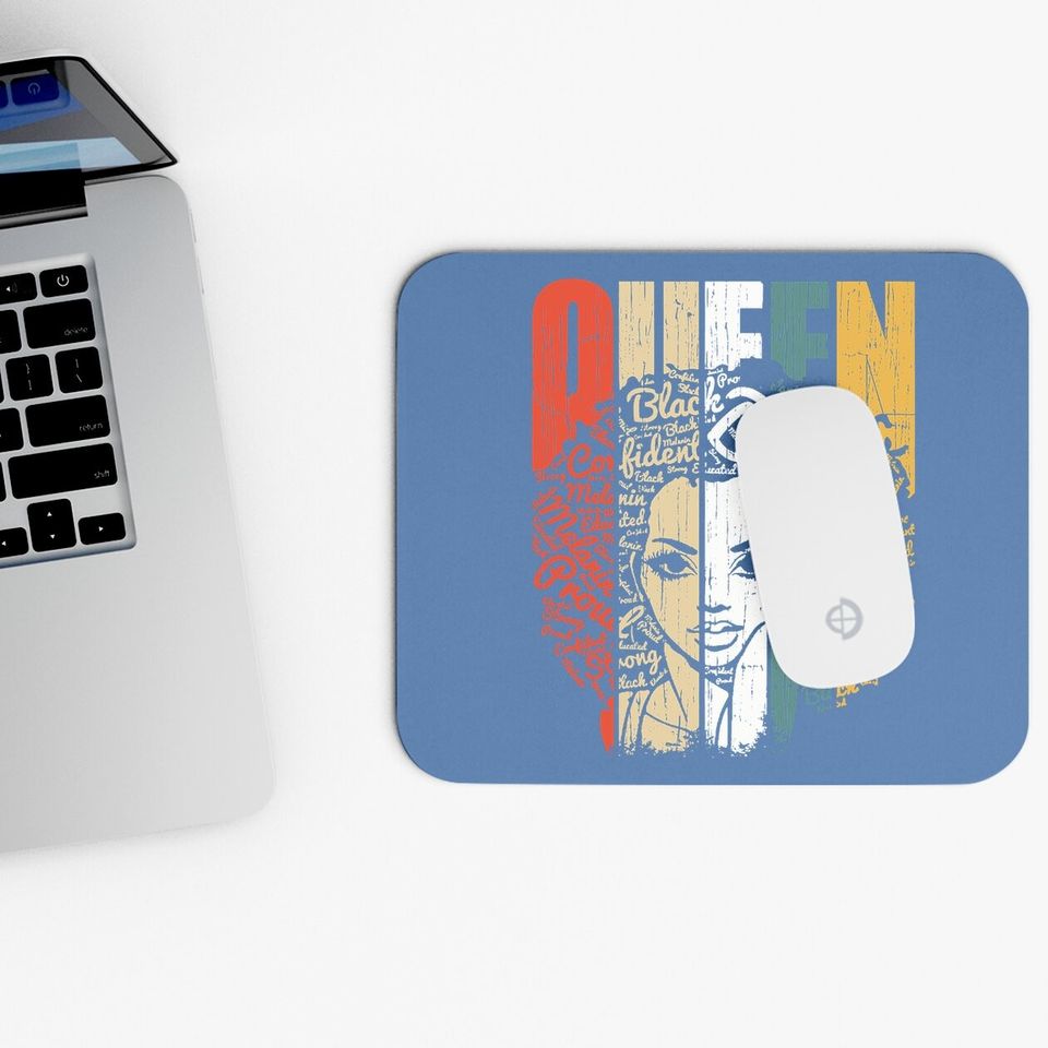African American Mouse Pad For Educated Strong Black Woman Queen Mouse Pad
