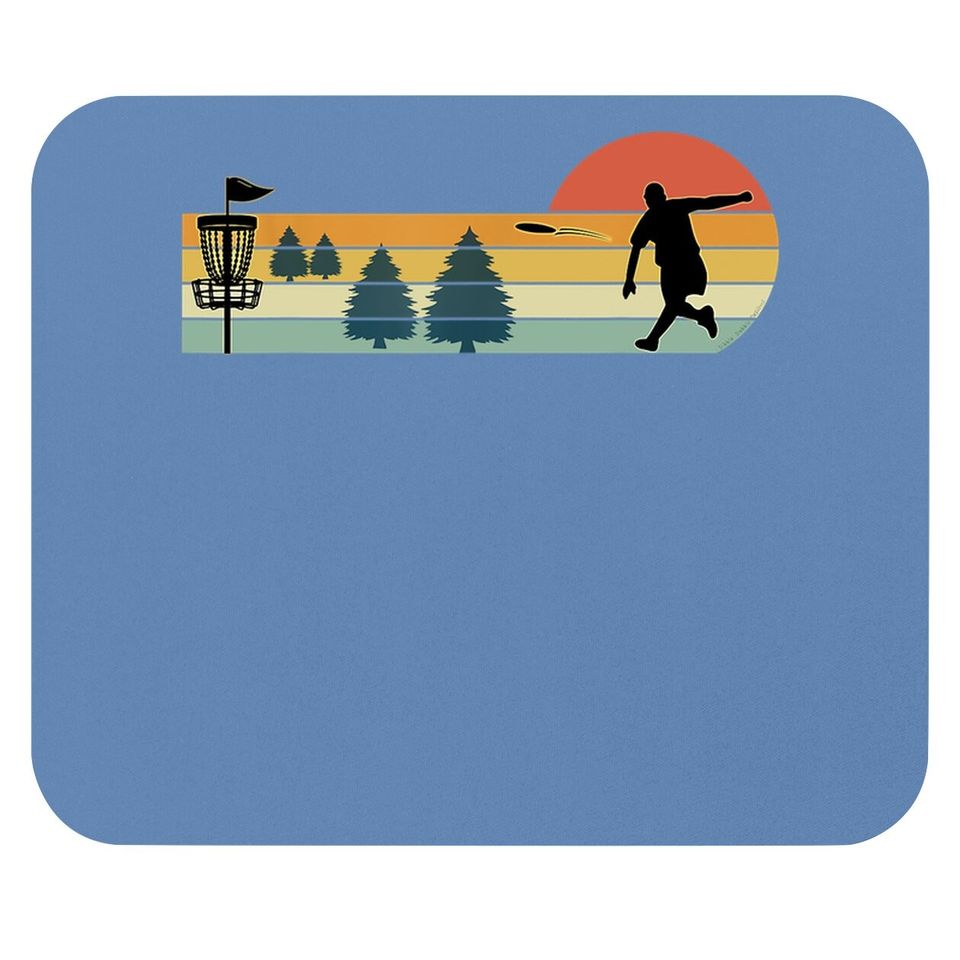 Cool Retro Disc Golf Sport Mouse Pad