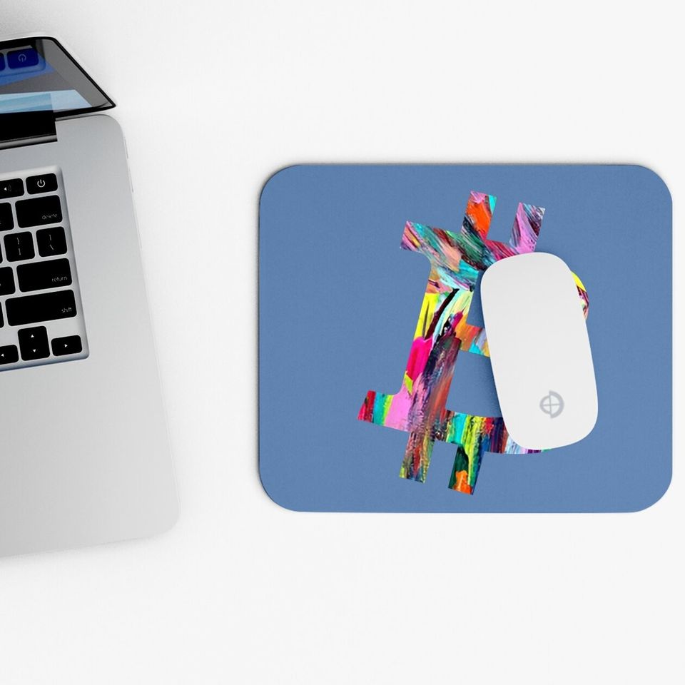 Painted Bitcoin Mouse Pad