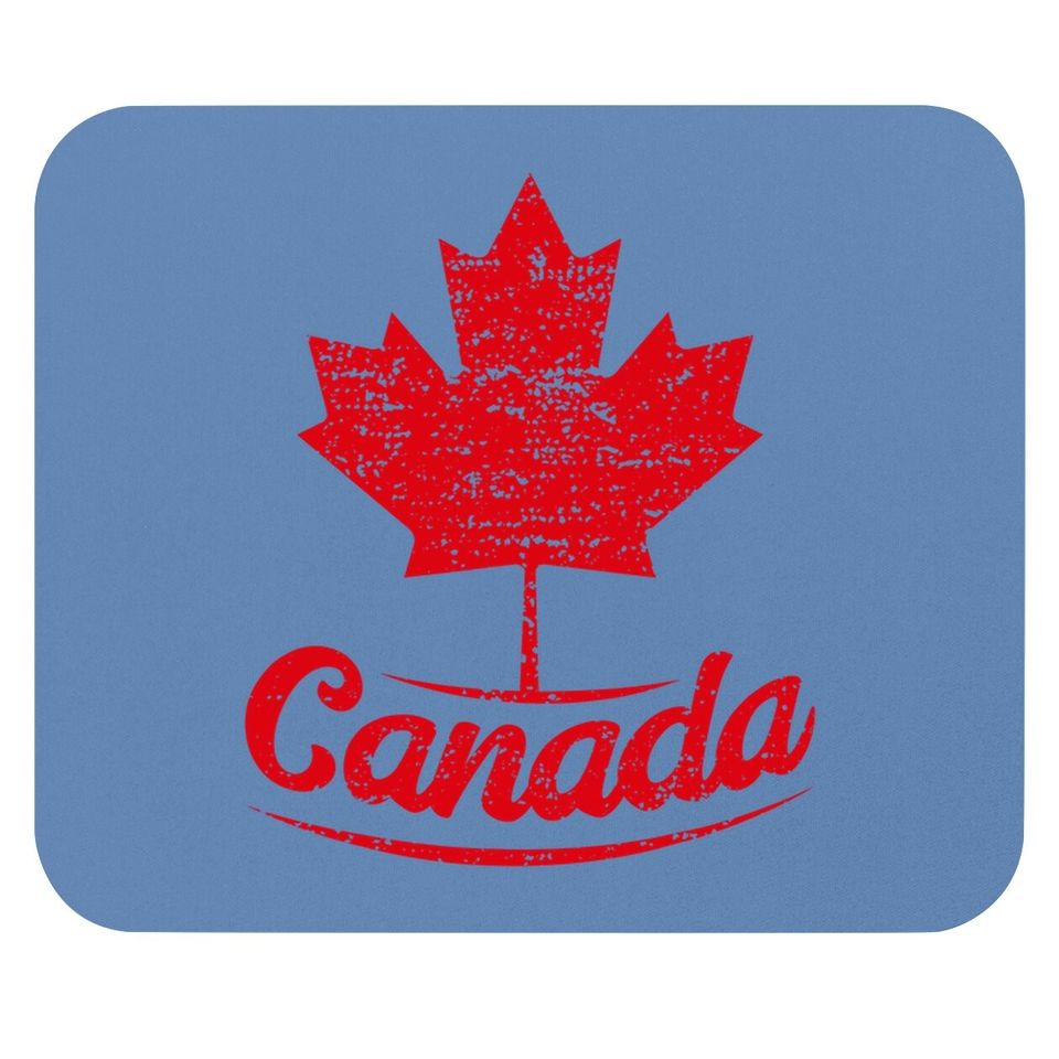 Vintage Canada Flag Canadian Flag Maple Leaf Mouse Pad