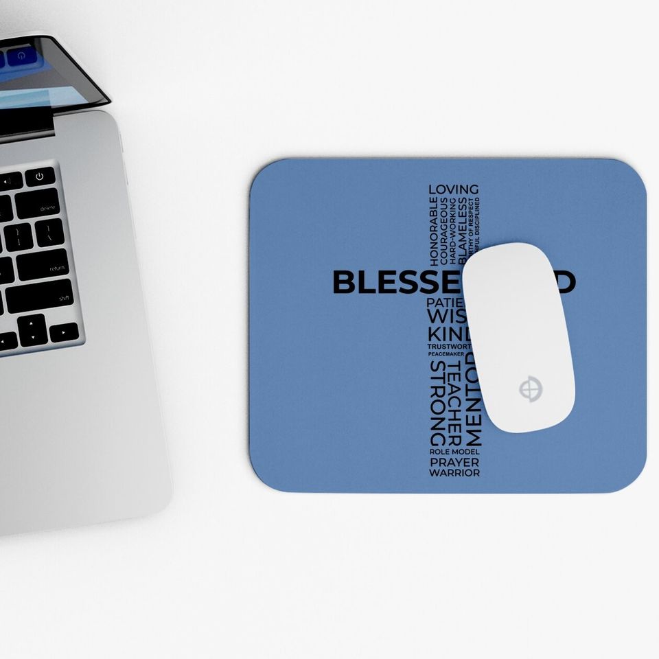 Christian Blessed Dad Cross Father's Day Mouse Pad