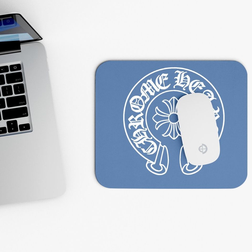 Chrome Heart Print Mouse Pad Crew Neck Mouse Pad