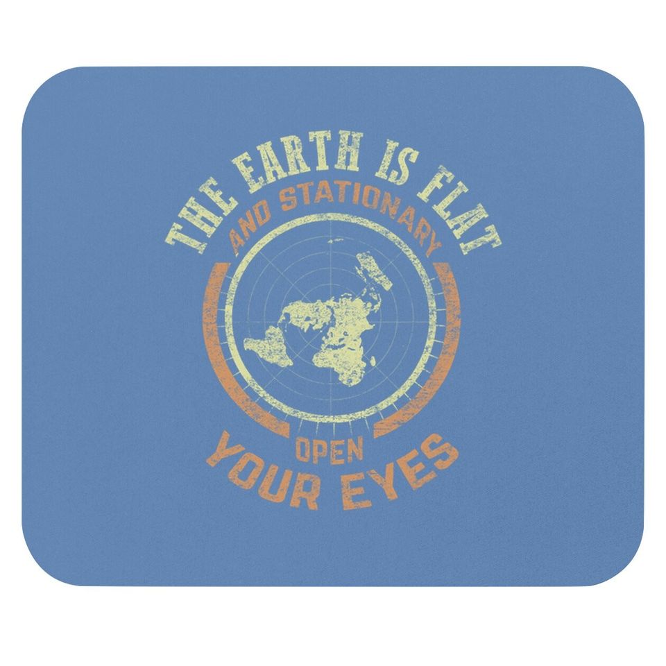 Flat Earth And Stationary Vintage Conspiracy Mouse Pad