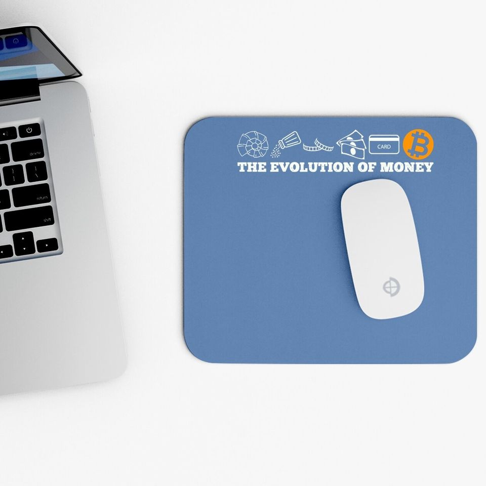 The Evolution Of Money Bitcoin Btc Crypto Cryptocurrency Mouse Pad