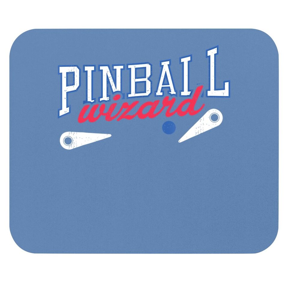 Retro Pinball Wizard Print Mouse Pad Arcade Game Lover Mouse Pad
