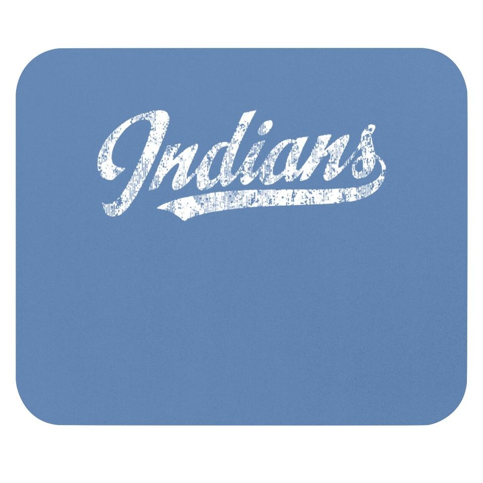 Indians Mascot Mouse Pad Vintage Sports Name Mouse Pad Design