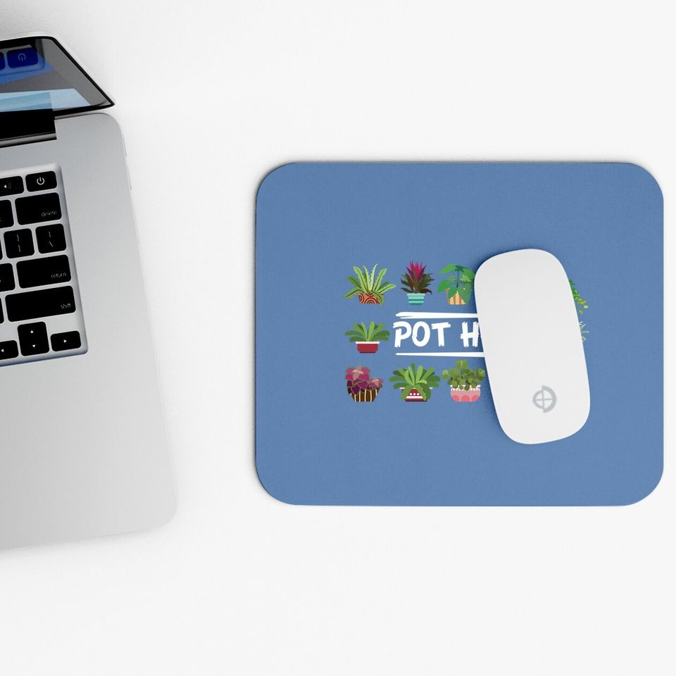 Gardening Potted Plant Pot Head Mouse Pad