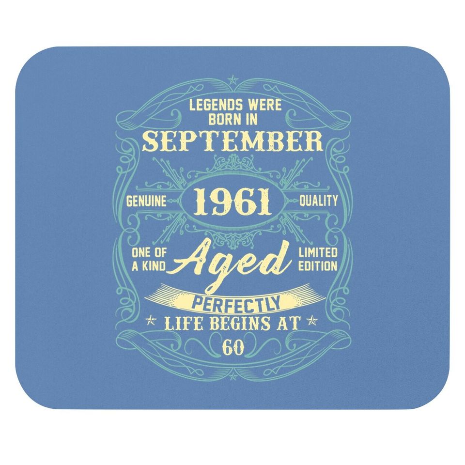 September 1961 60th Birthday Gift 60 Year Mouse Pad