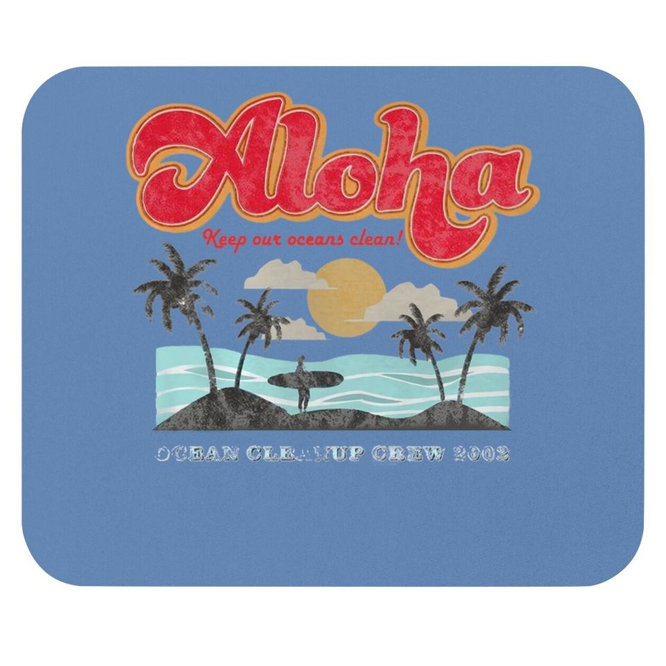 Aloha Hawaii Vintage Hawaiian Beach Mouse Pad