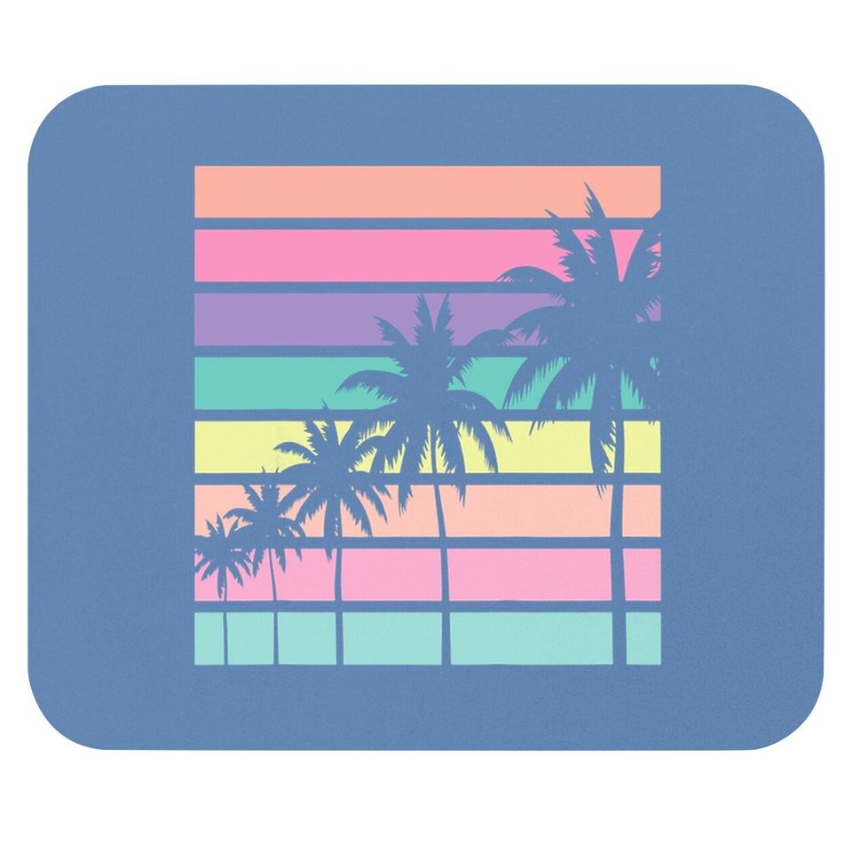 Pastel Mouse Pad Palm Tree Vacation Beach