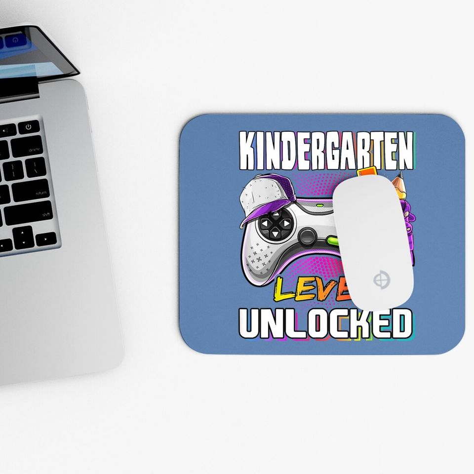 Kindergarten Level Unlocked Back To School Video Game Girls Mouse Pad