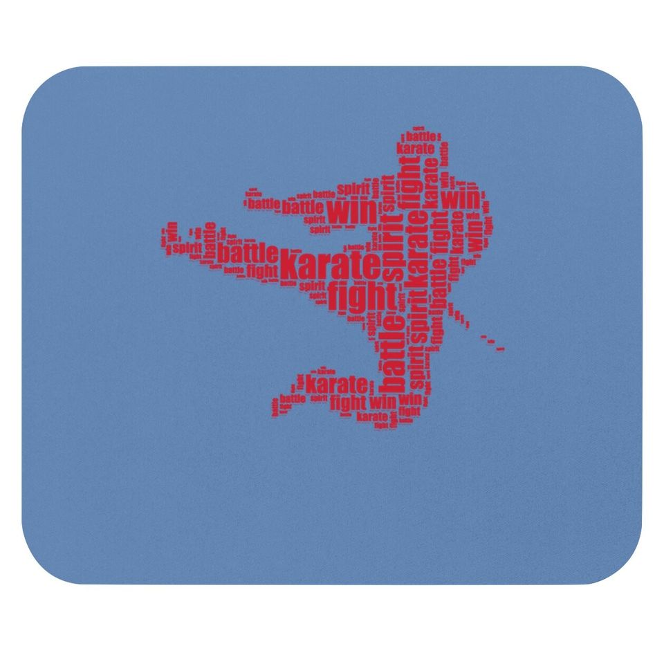 Karate Mouse Pad Martial Arts Word Cloud Mouse Pad