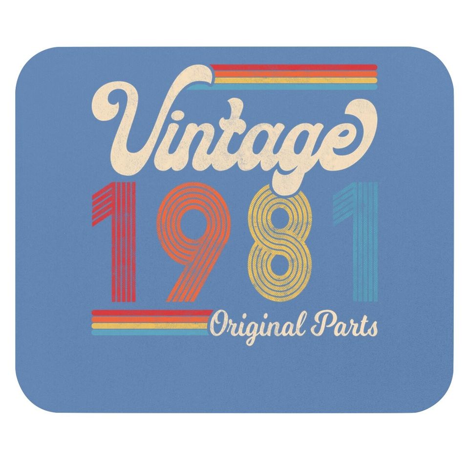 1981. Vintage 1981 Birthday Gift Women. Born Made 1981 Mouse Pad