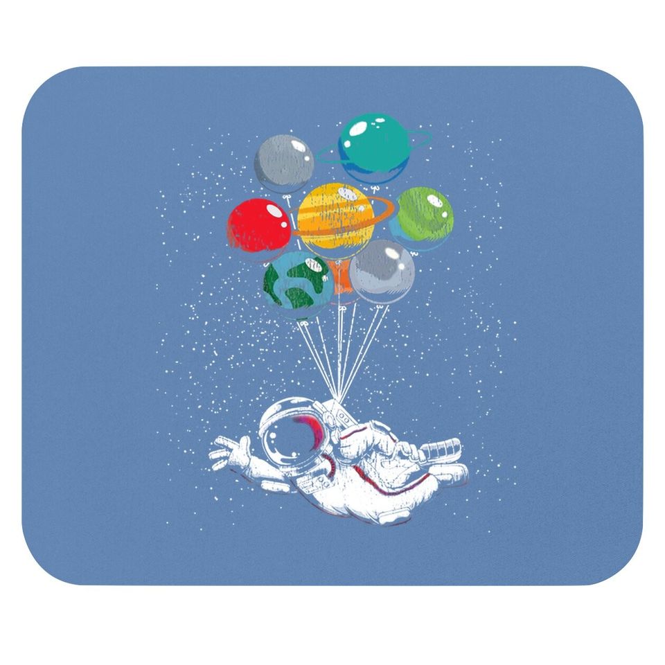 Space Travel Astronaut Planets Balloons Space Science Mouse Pad