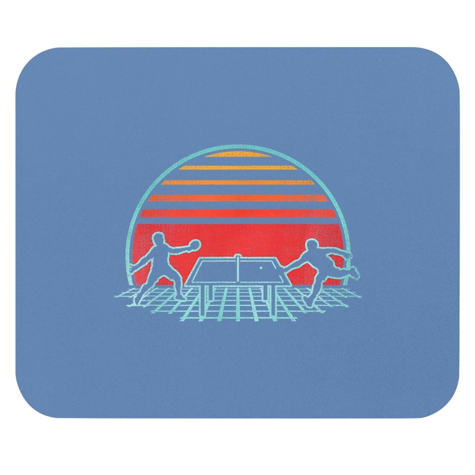 Ping Pong Retro Vintage 80s Style Table Tennis Mouse Pad