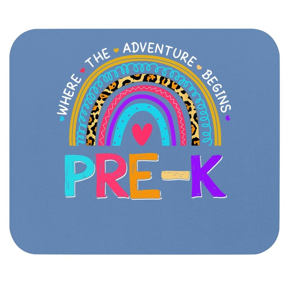 Leopard Rainbow Pre-k Where The Adventure Begins Mouse Pad