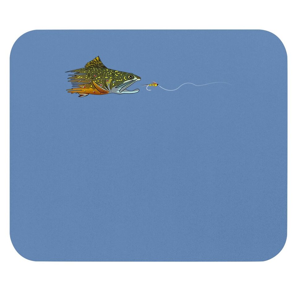 Fly Fishing Brook Trout Dry Fly Tying Fisherman Mouse Pad