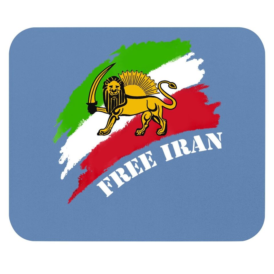 Free Iran Flag With Lion Mouse Pad