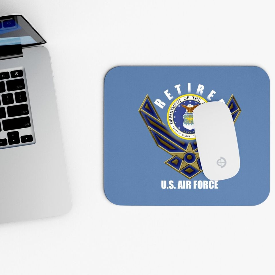 Retired Us Air Force Veteran Mouse Pad Retirement Mouse Pad
